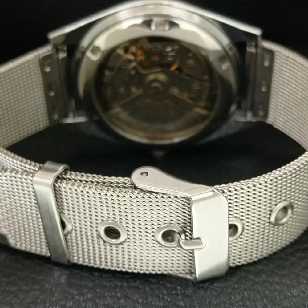 Vintage 1971 Seiko Automatic Mens Silver Watch W/daydate & Gold Accents